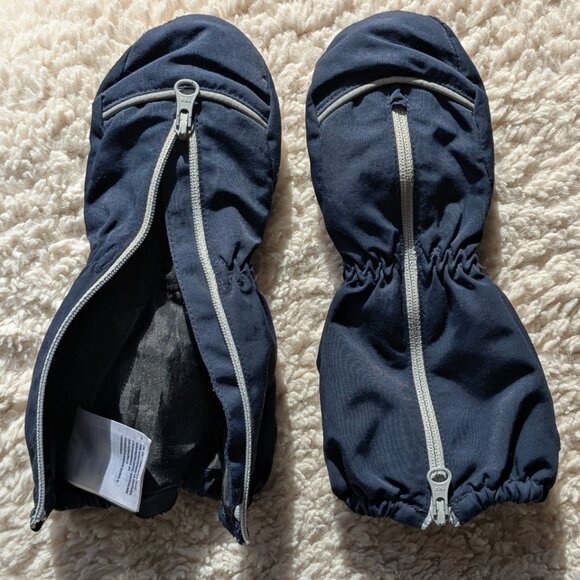 Polarn O. Pyret Fleece Lined Shell Cuff Zip Mittens Size 1-2 Yrs - Picture 1 of 5